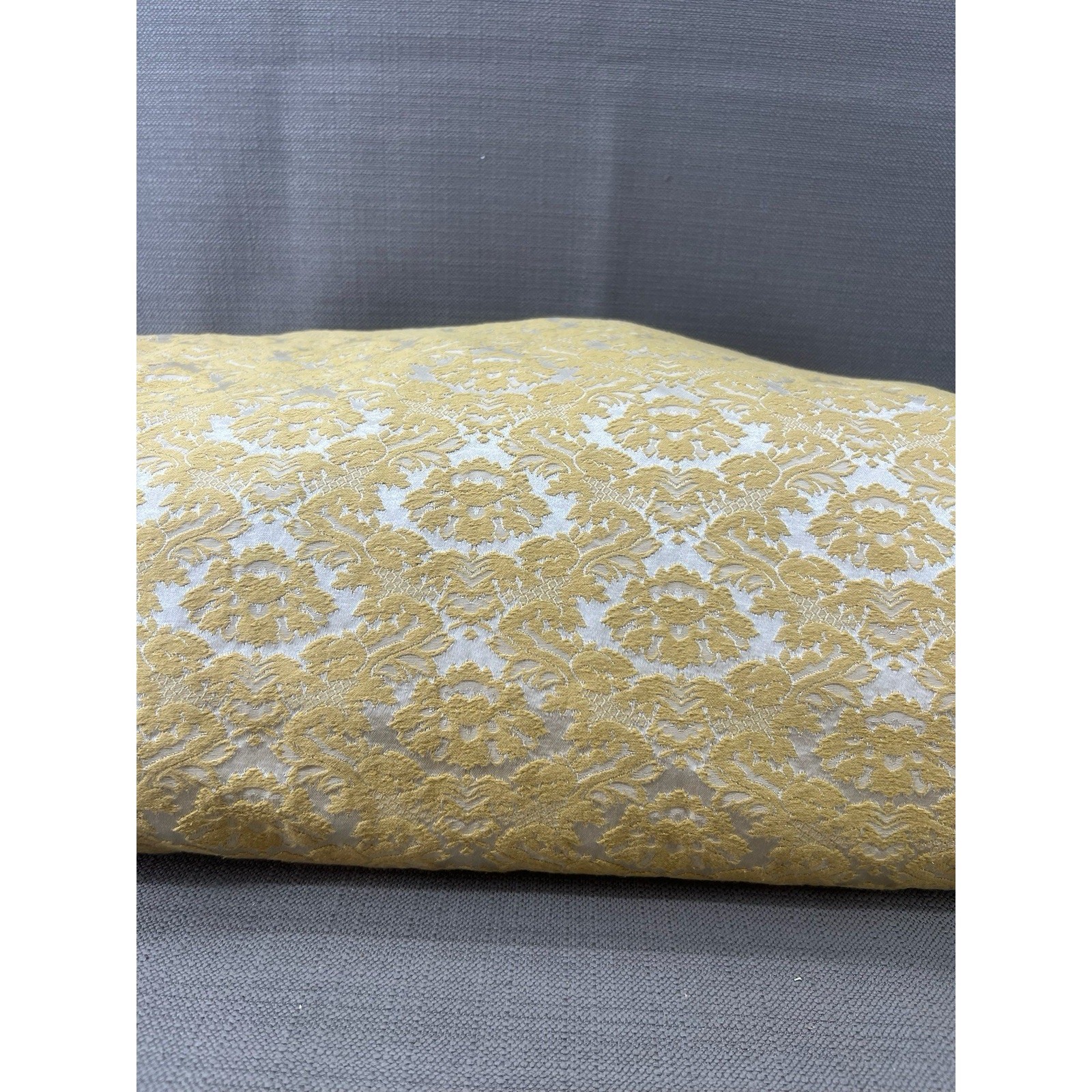 Vintage Pinch Pleated Drapes Curtains 2 Long Panels Lined Gold Yellow 23 x 75