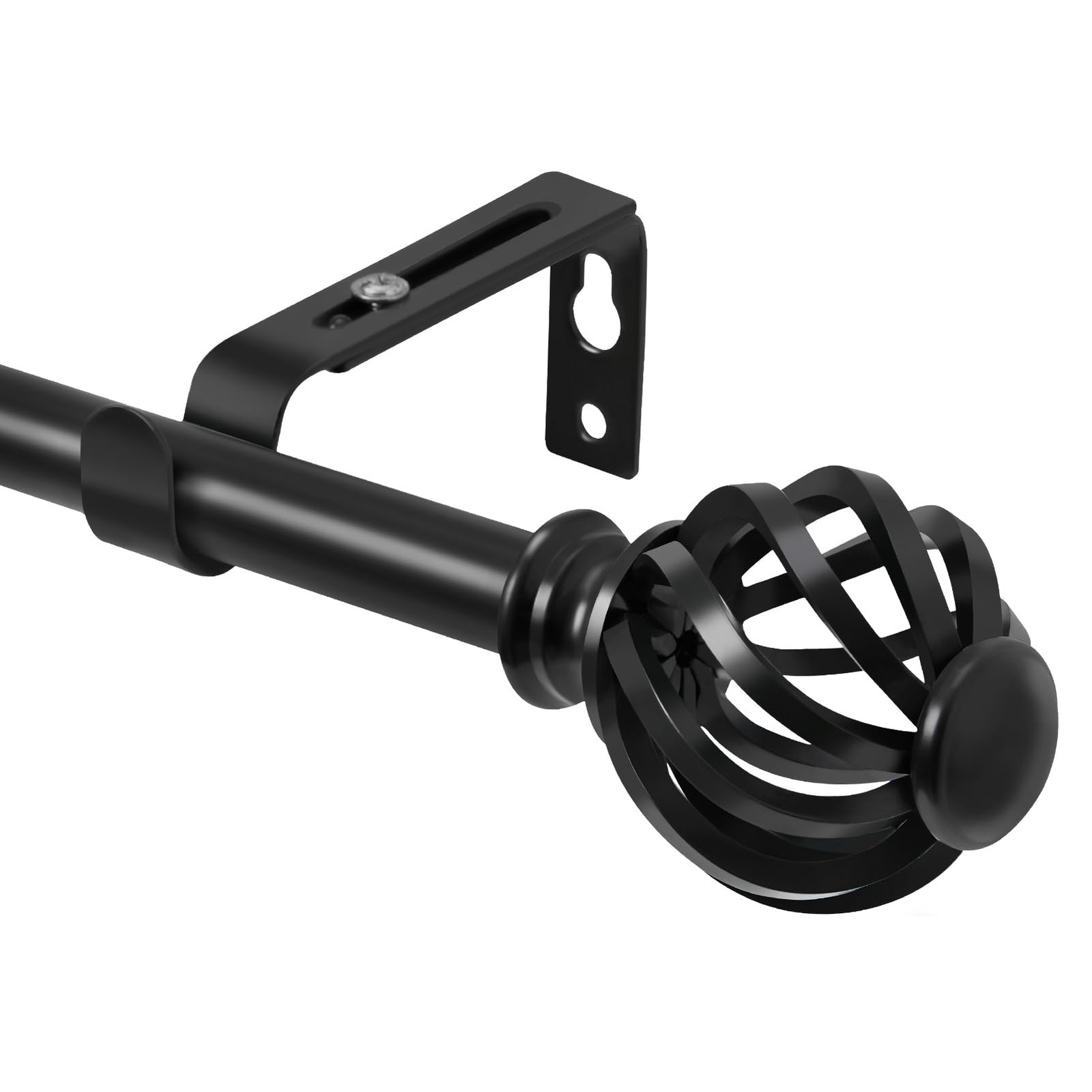 Farmhouse Decorative Curtain Rod Birdcage Finial Hardware For Living Room