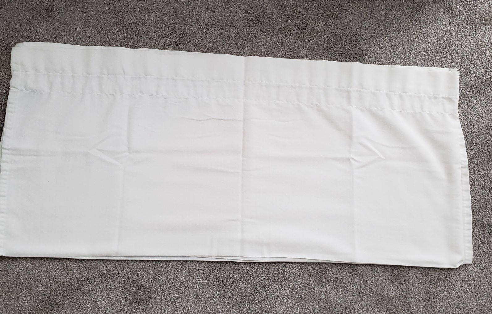 One Pair – Each 70″ x 15″ Valance (140″ x 15″) Off White Linen Color JCPenny