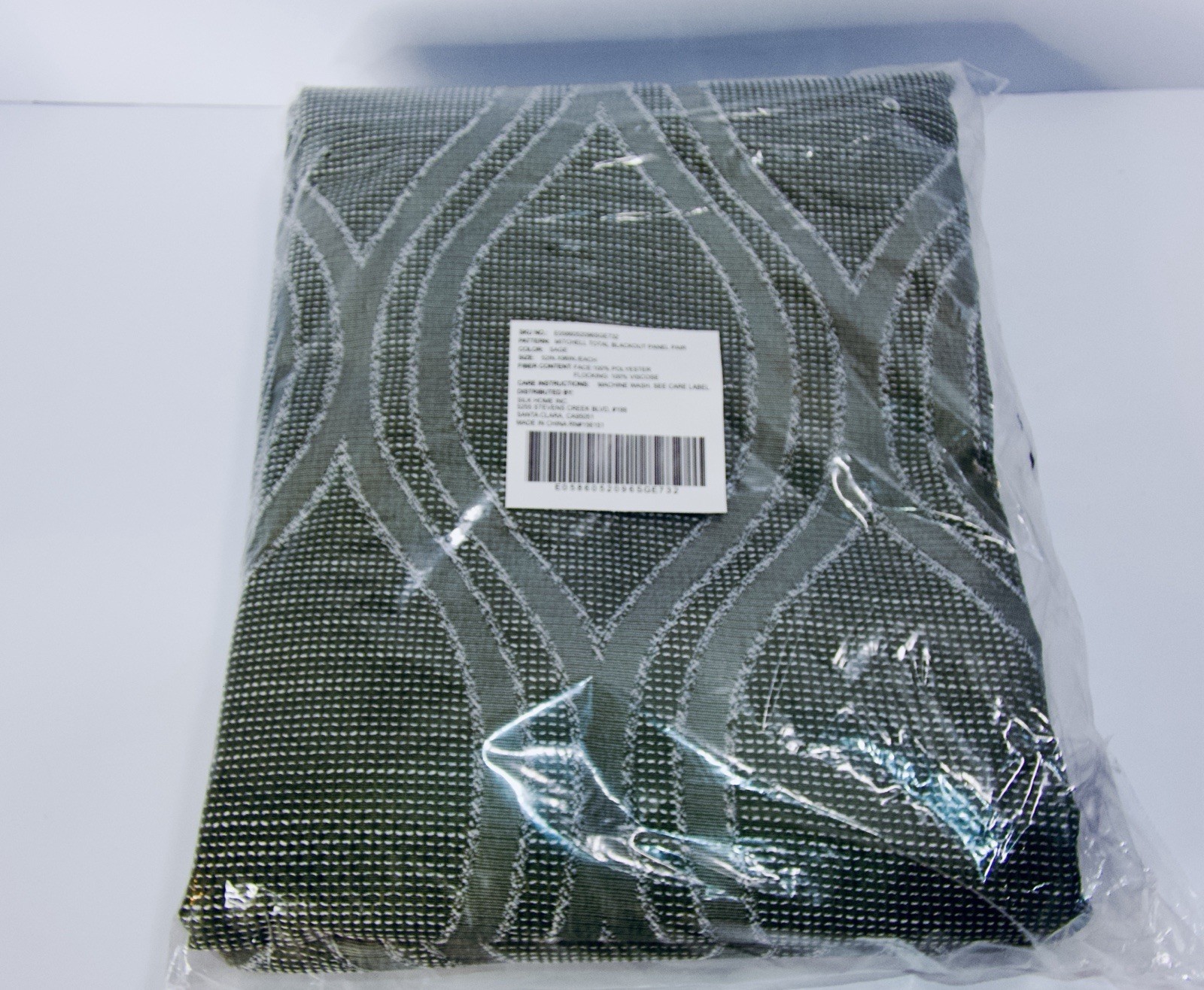 Silk Home Mitchells, Blackout Curtains 2 panel Size 52×96 in Sage Green New