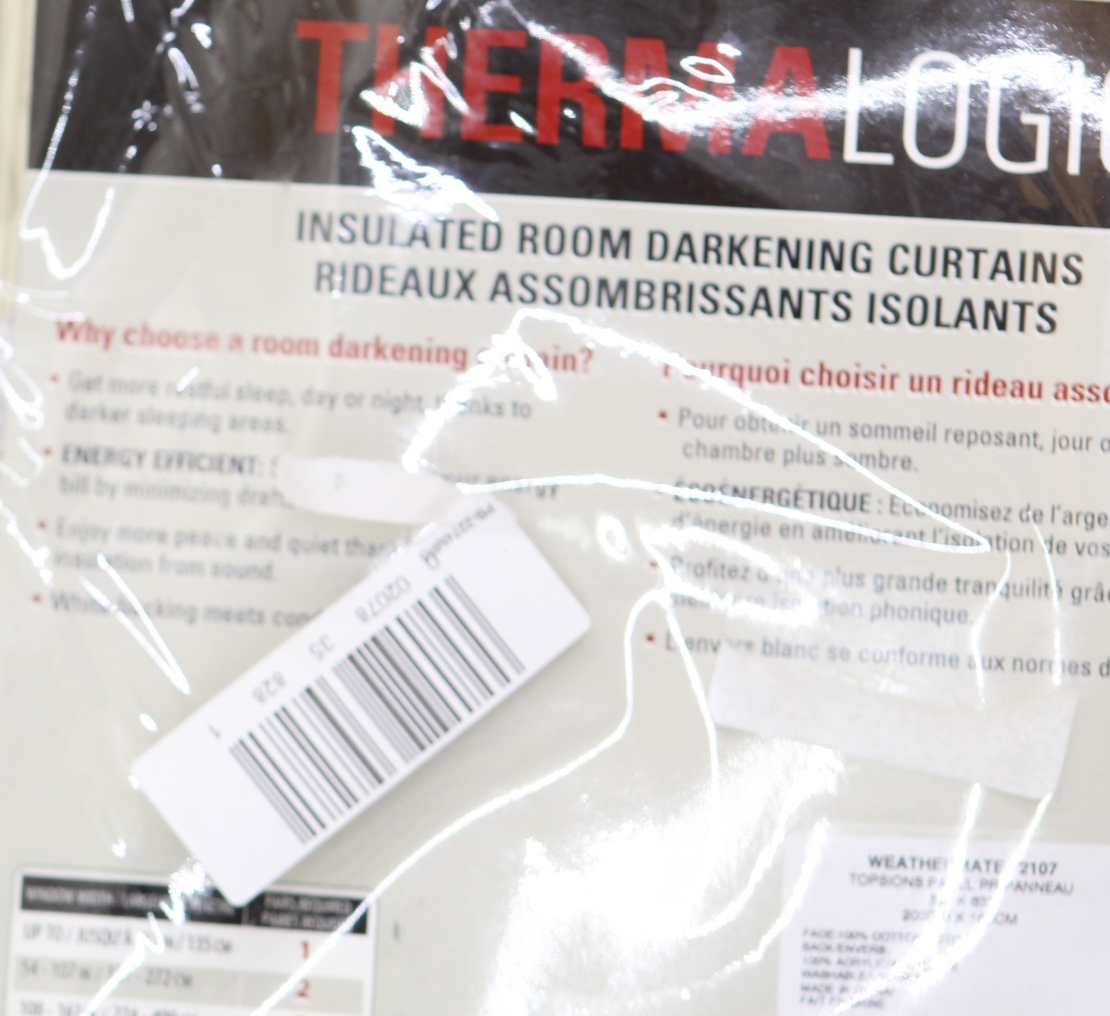 Thermalogic Topsions Room Darkening Curtain Panel Pair Natural Brown 80×63
