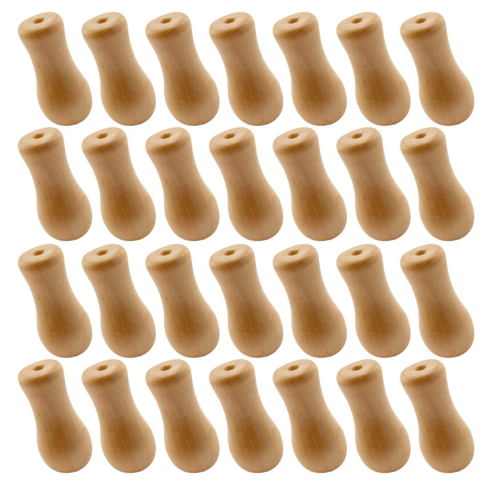 36pcs Blinds Pull Knobs: Wood Cord Tassels for Window Shades, String End Caps