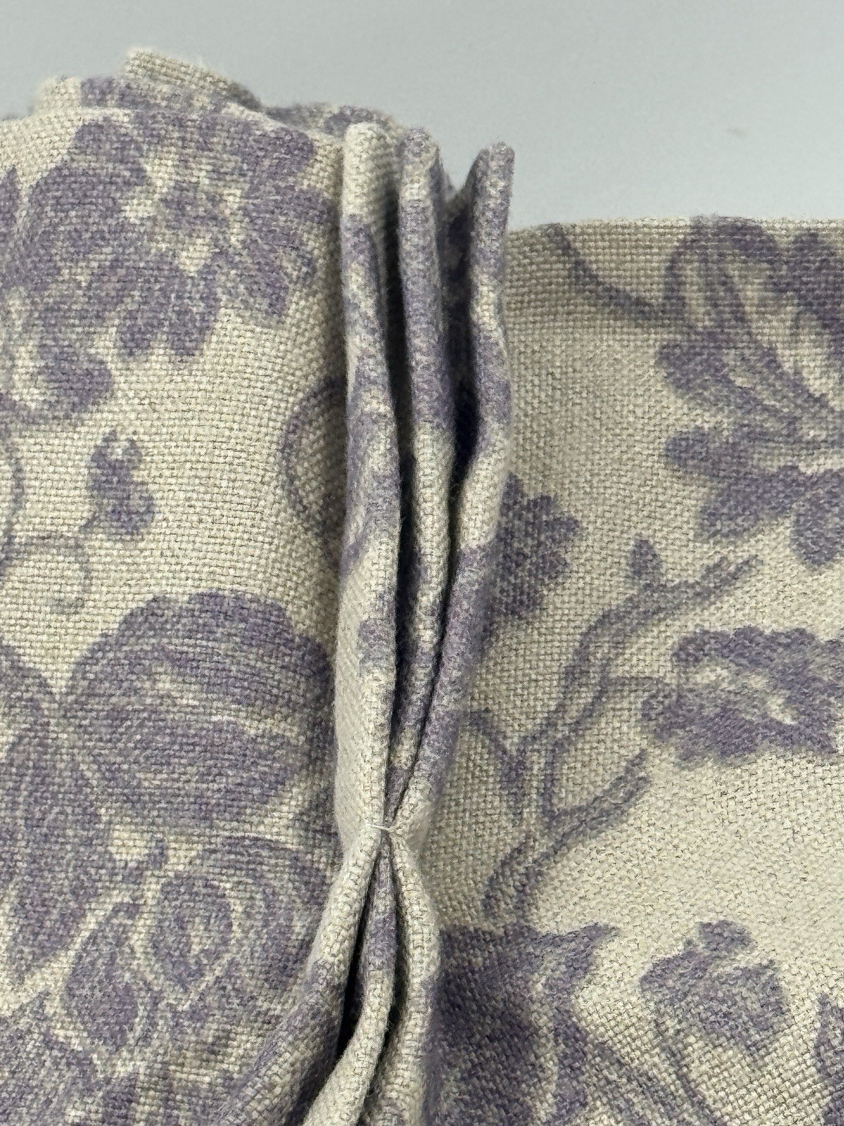 New GREENROW Lilac DAISY BLOOM PRINTED LINEN CURTAIN, 50×108, 1 Panel