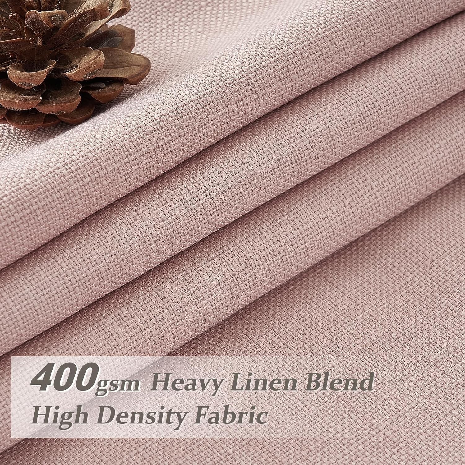 Blackout Baby Pink Memory Trained Pinch Pleated Bedroom Curtains 96 Inches Long