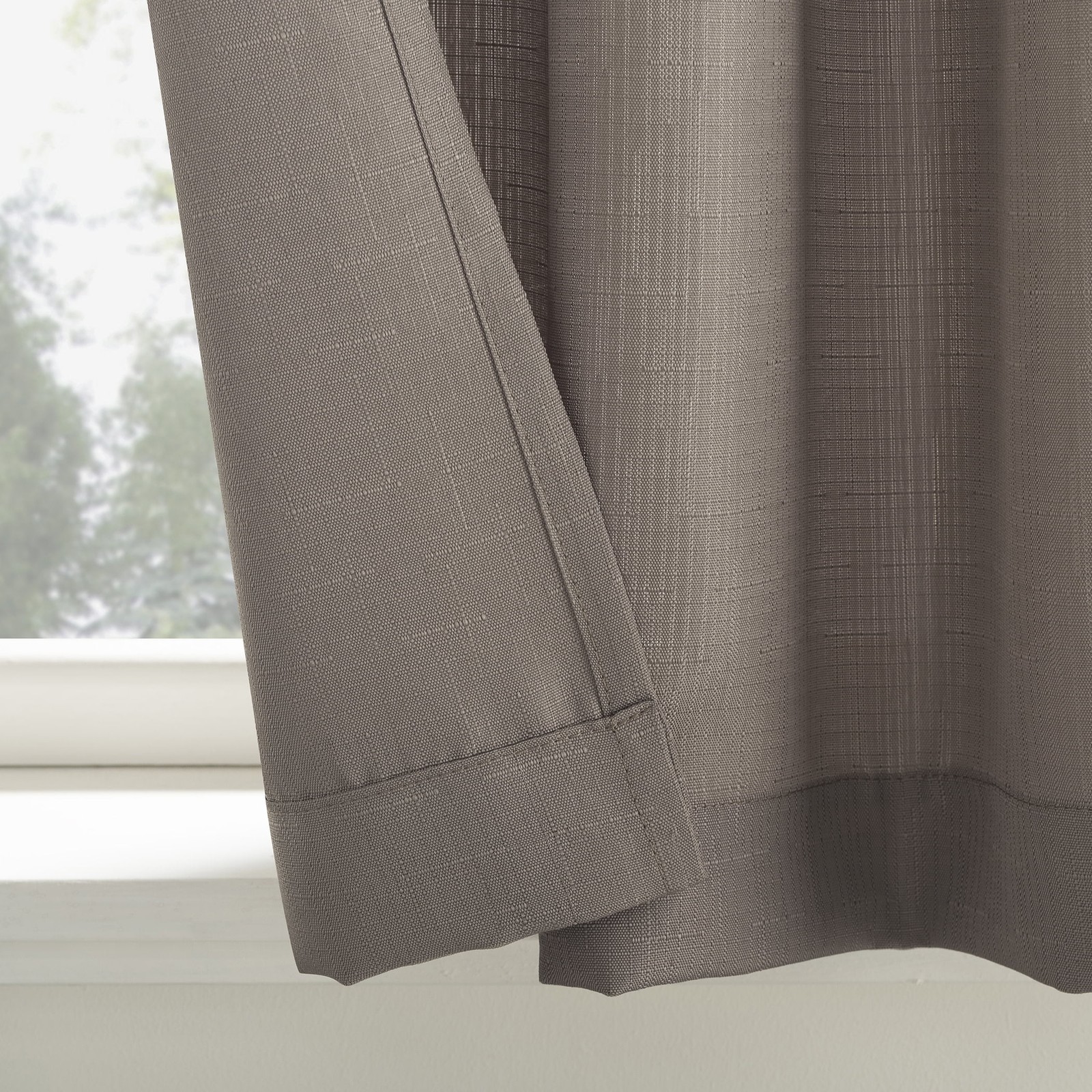 Mainstays 3-Piece Textured Semi Sheer Rod Pocket Kitchen Window Tier Pair