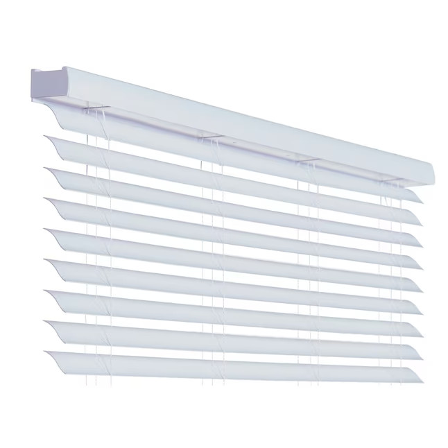 2-in Slat Width 35-in x 36-in Cordless Soft White Faux Wood Room Darkening