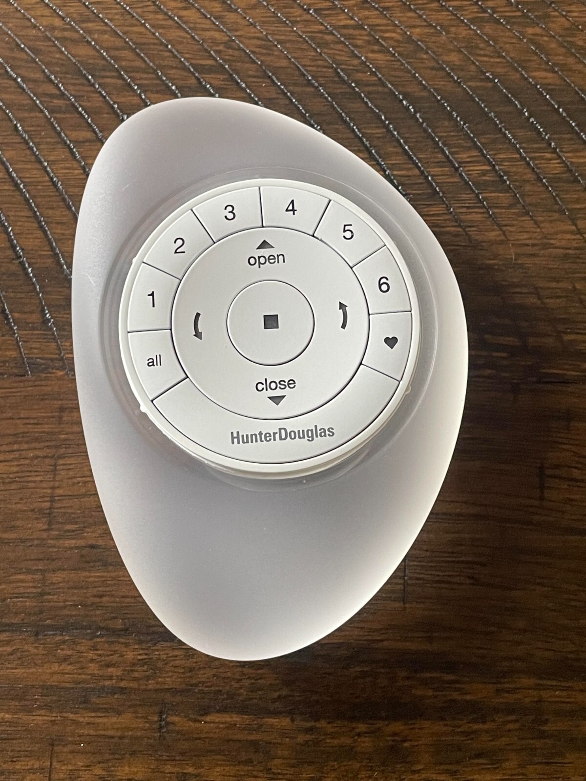 Hunter Douglas Powerview New White Remote with Clear Frost pebble Gen 2