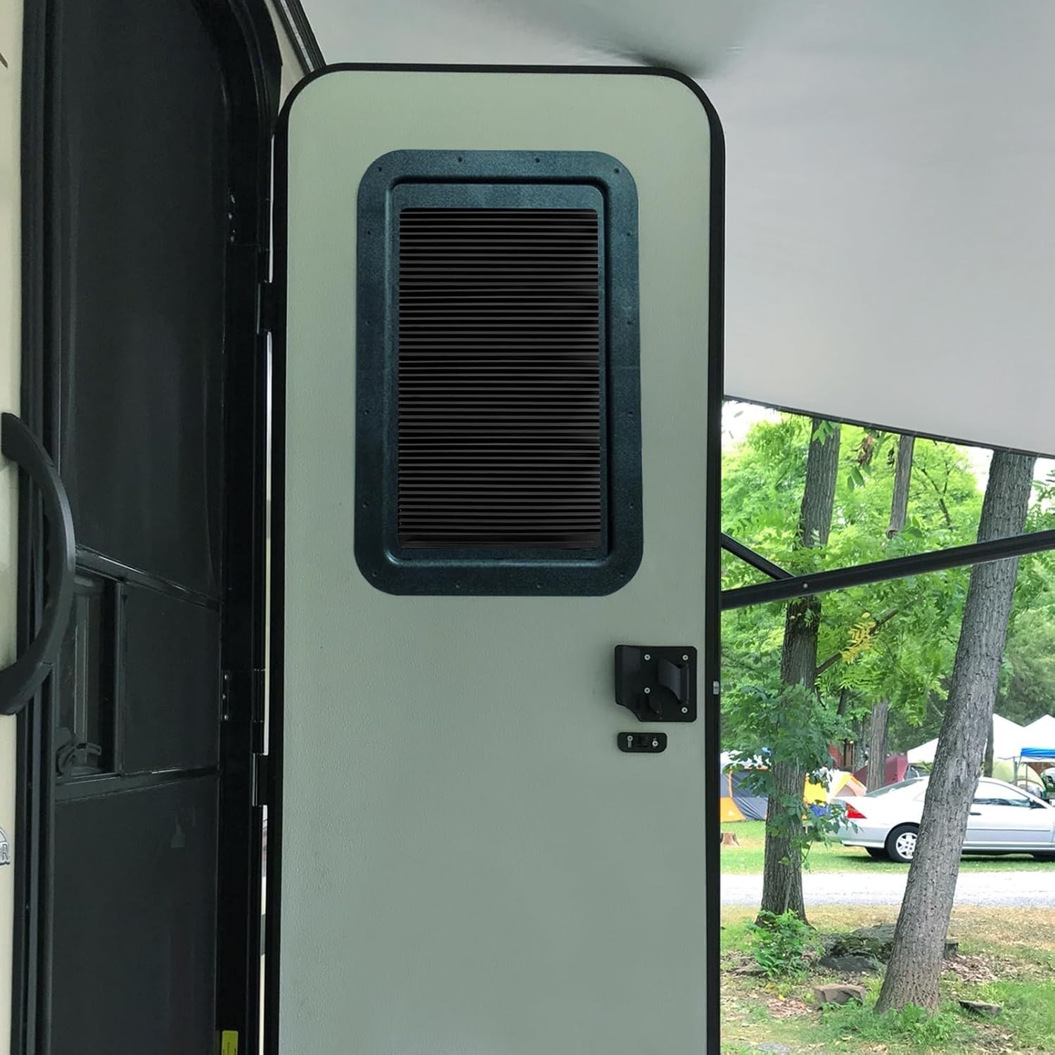 Thin Shade Ready RV Entry Door Window Lippert Prepped 12»x21» Pleated Blinds
