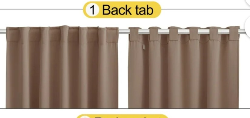 Floweroom Blackout Curtains, BEIGE Back Tab, 1 Panels 52″x96″
