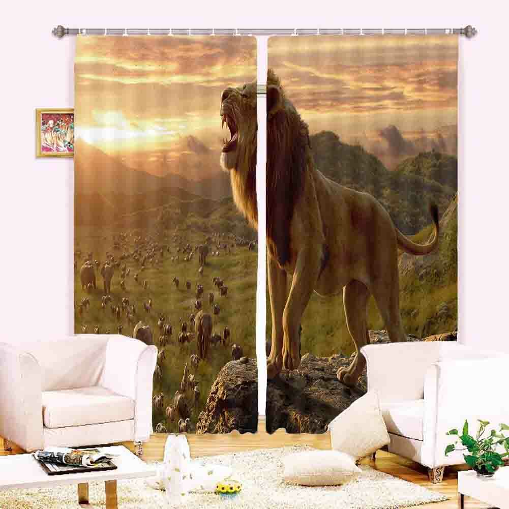 Tiger Star Drops Sky 3D Curtain Blockout Photo Printing Curtains Drape Fabric