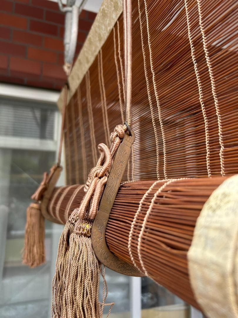 Japanese Bamboo Sudare Blind Zen Style Hanging Curtain Window Screen Tassel