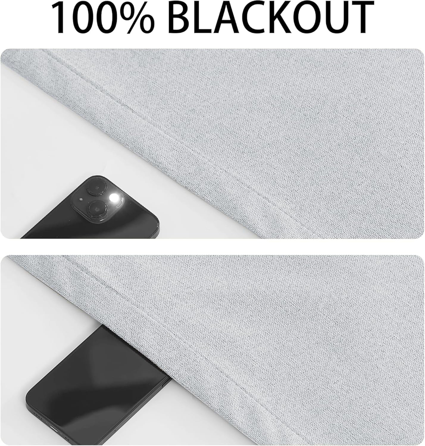 RYB HOME Linen Door Curtain 26"W x 69"L (Pack of 1), Greyish White