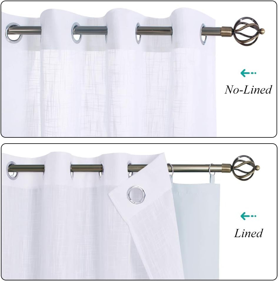 KGORGE Blackout Curtain Liners – Sun Light/Heat Blocking Liner Drapes, Blackout