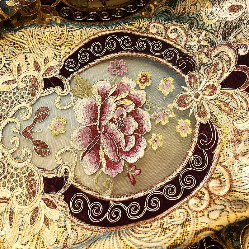 European Embroidery Curtain Fabric Water-soluble Window Drape Semi-finished Home