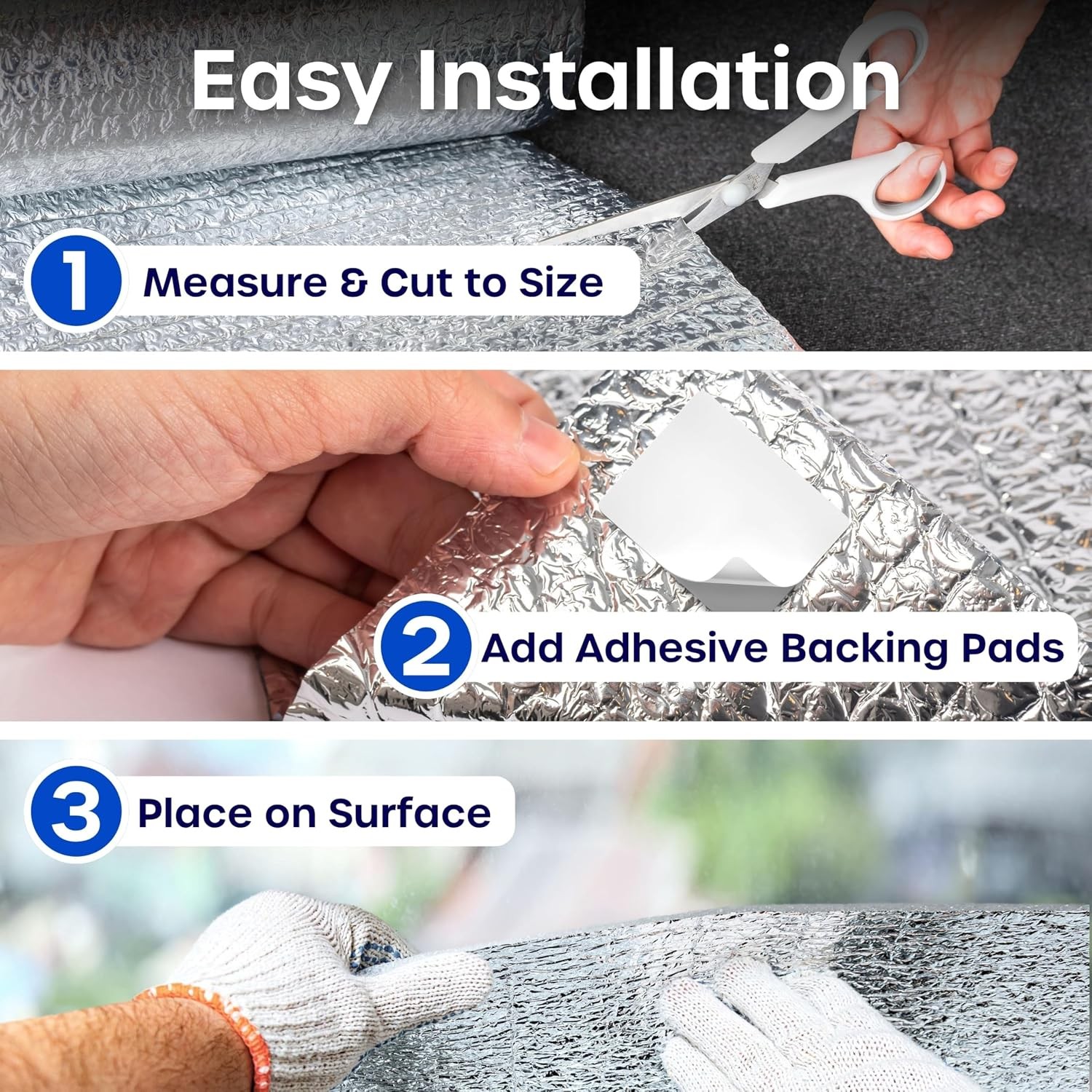 Double Sided Aluminum Foil Bubble Insulation Window Film Thermal Insulation Kit