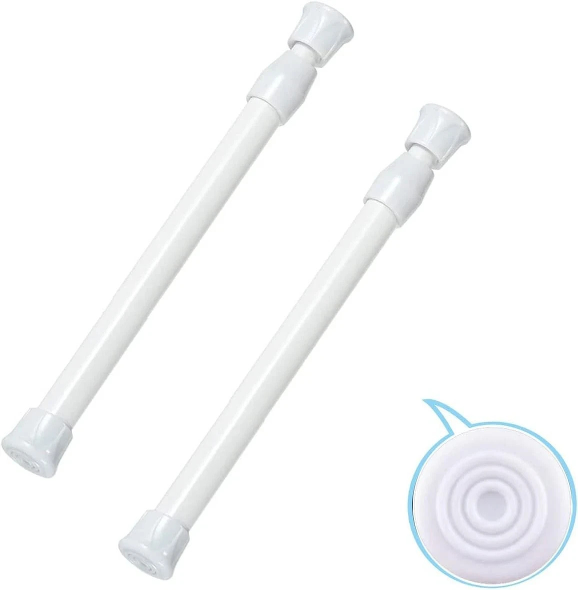 2 Pack Small Tension Rods 7 in to 11 Curtain Rods Window Rods in Extendable W…