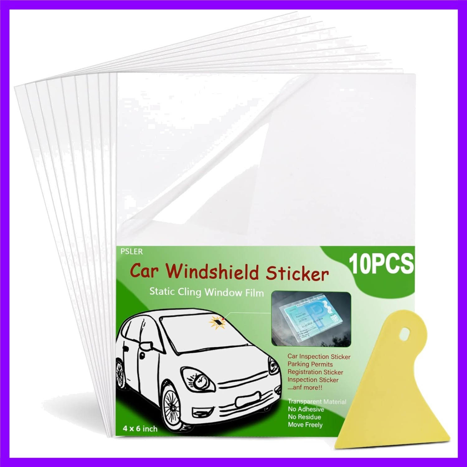 Windshield Sticker Applicator Static Cling Window Film Clear Car Window Sticker
