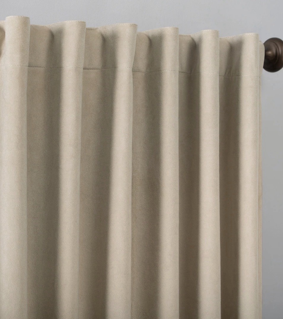 Sun Zero Amherst Velvet Noise Reducing Thermal Blackout Curtain Panel Ecru 50×96
