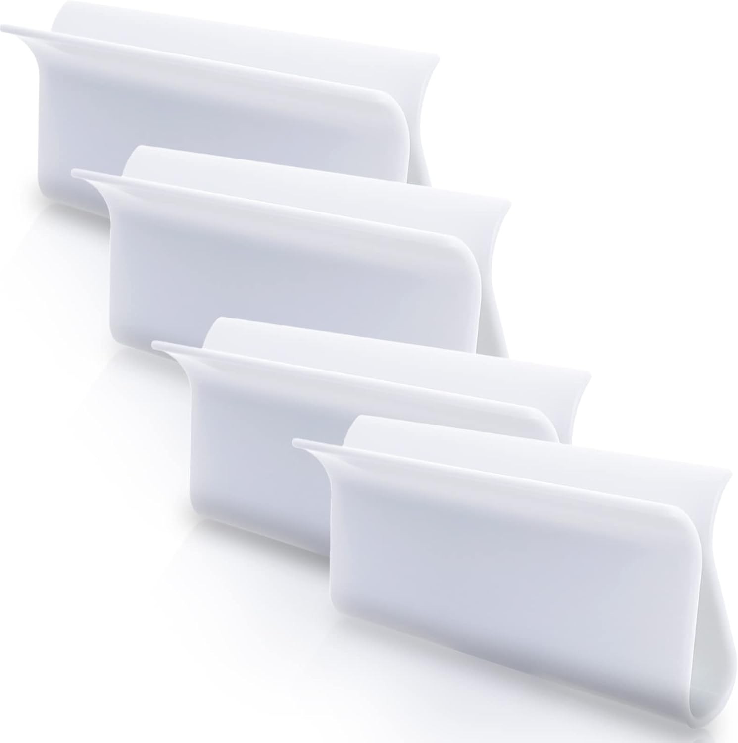 4 Cordless Roller Blinds Shades with 8.5*4.1*1.7cm/3.35*1.6*0.7inch, White