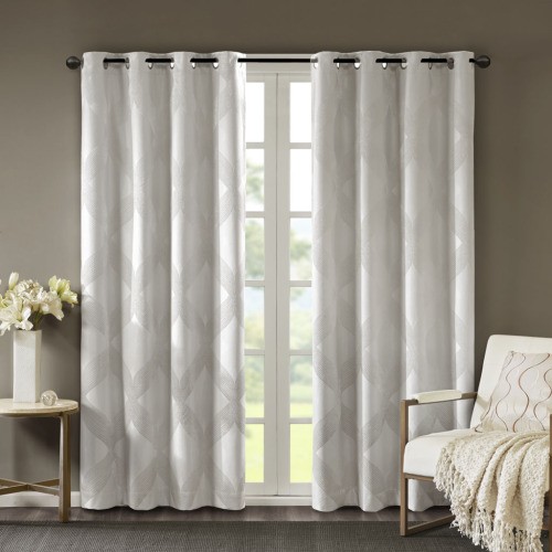 KA 100% Polyester Knitted Jacquard Total Blackout Curtain Panel 50×95″,Only 1 Pc