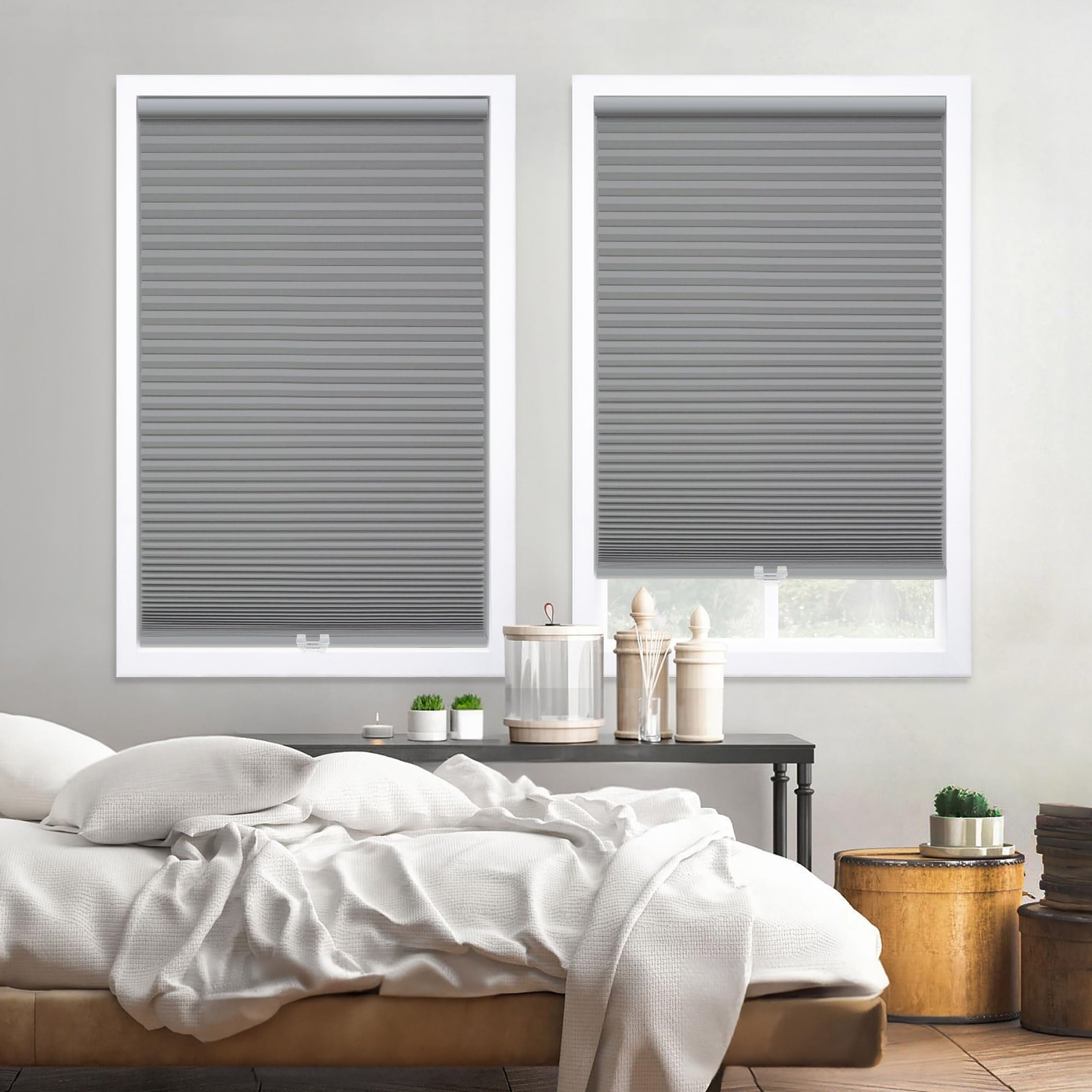 Dez Furnishings Cordless 1.5 Blackout Cellular Shade Anchor Gray 48 W X 36 H