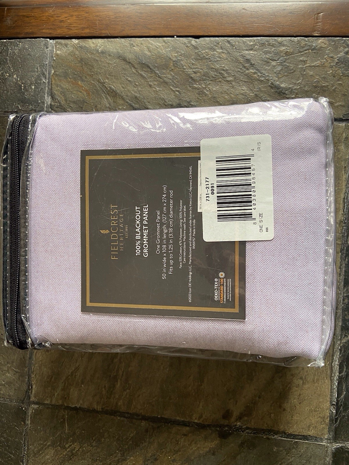 50×108 Fieldcrest Heritage Panel,Davina Chambray, lavender