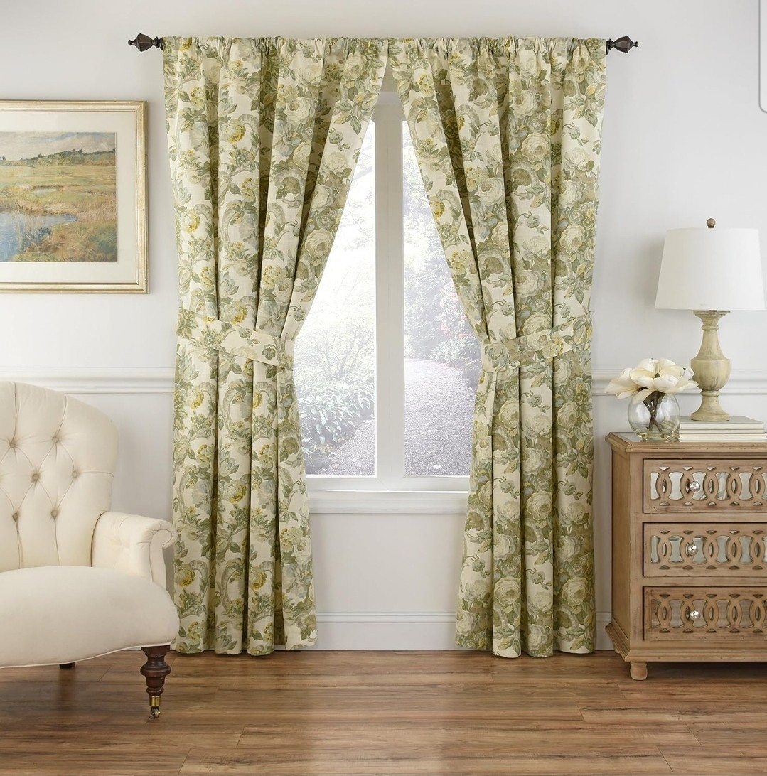 Waverly SPRING BLING Curtain Panel Cottagecore Farmhouse Floral