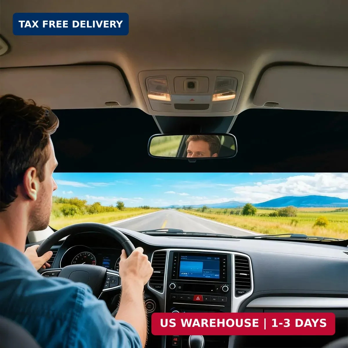 Car Windshield Tint Strip, 5% VLT Vehicle Front Windscreen Sun Visor Strip for U