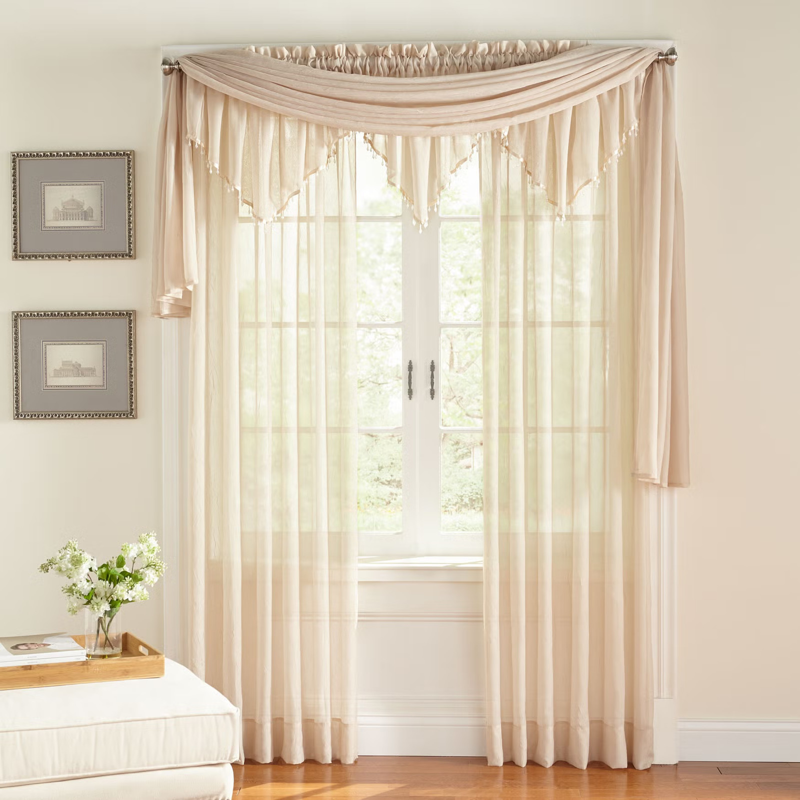 BrylaneHome BH Studio Crushed Voile Rod-Pocket Panel