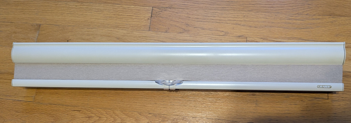 Graber 24″x63″ Cordless Light-Filtering Cellular Honeycomb Shade – White/Ivory