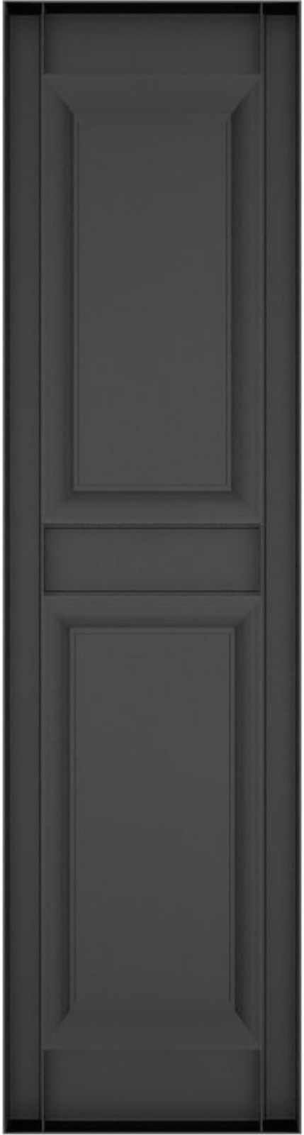 Lifetime Vinyl Raised Panel Shutters, 14.75″W x 67″H, Black, Pair