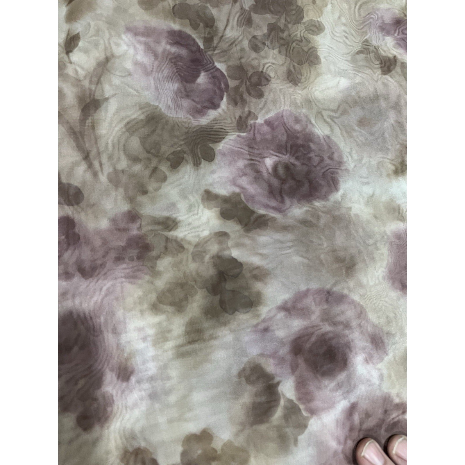 JCPenney Home Lisette Rose Print Purple Sheer Curtain panels 60×84″ 2 panels