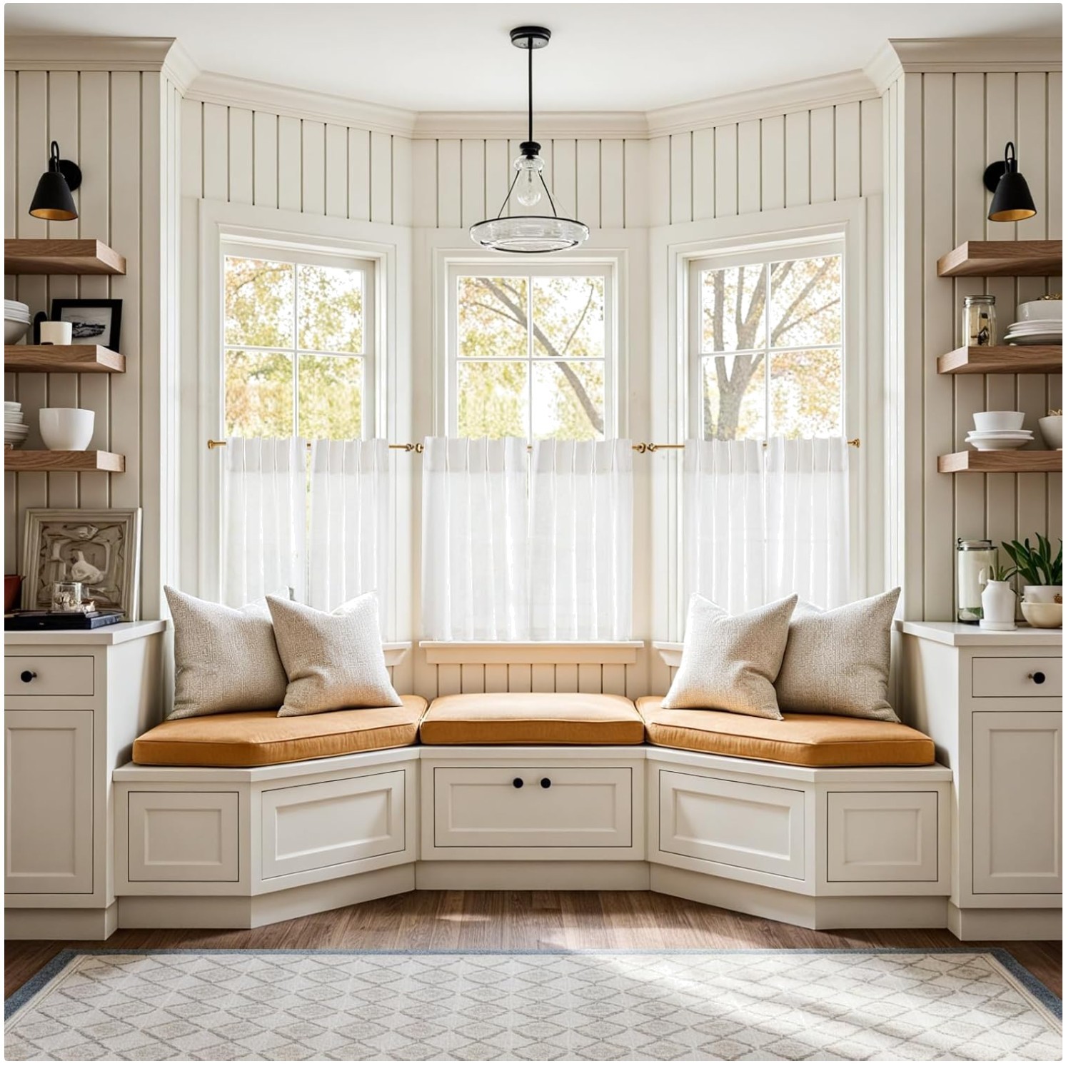 Off White Pinch Pleated Kitchen Curtains – 30 Inch, 2 Panels