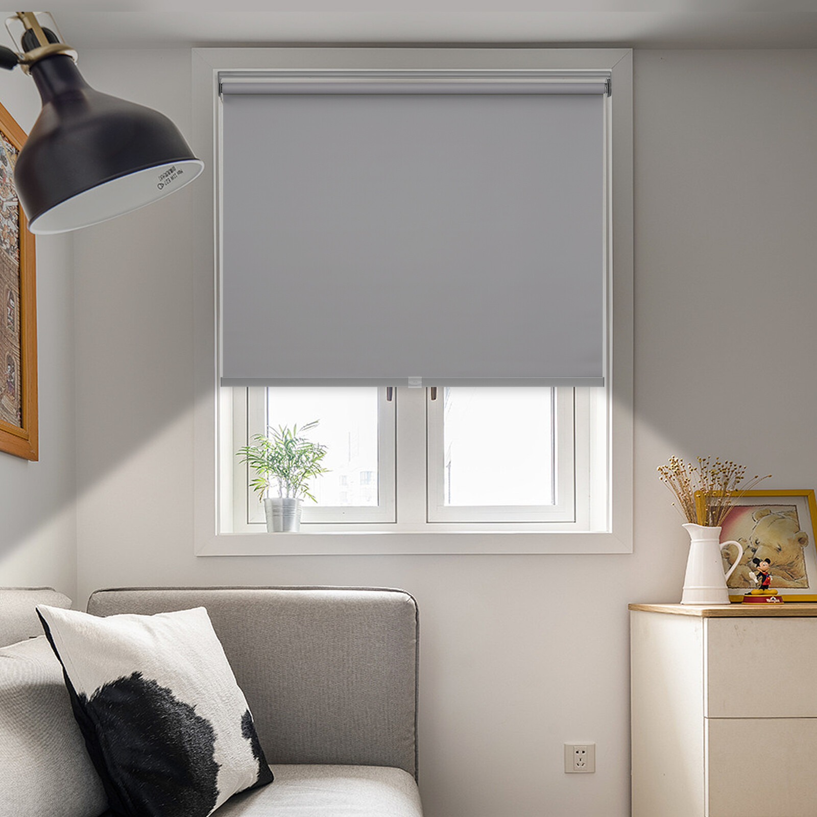 Changshade 100% Blackout Cordless Roller Shades Window Blinds Room Darkening