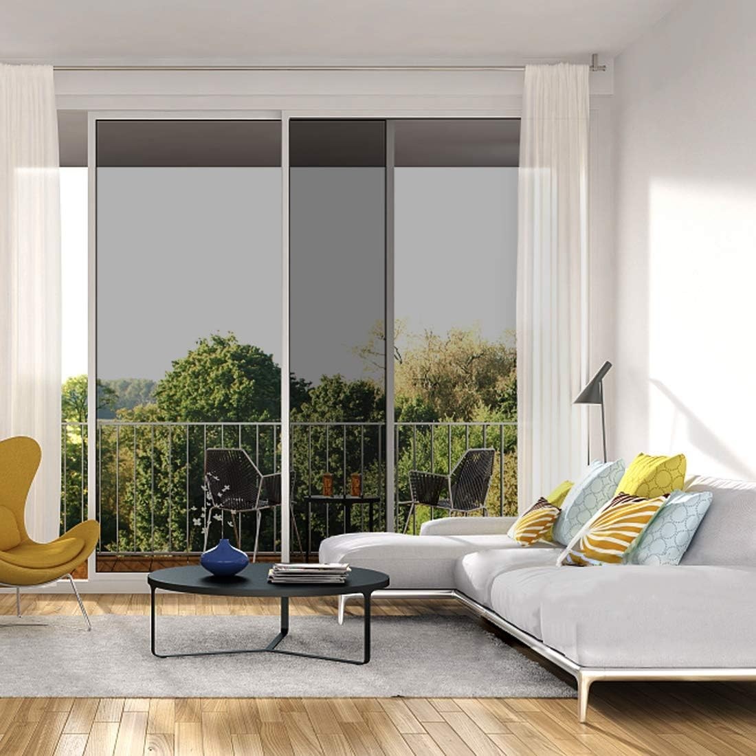 High-Quality UV Blocking Window Film with Anti-Scratch Surface, 17.5×6.5 Feet