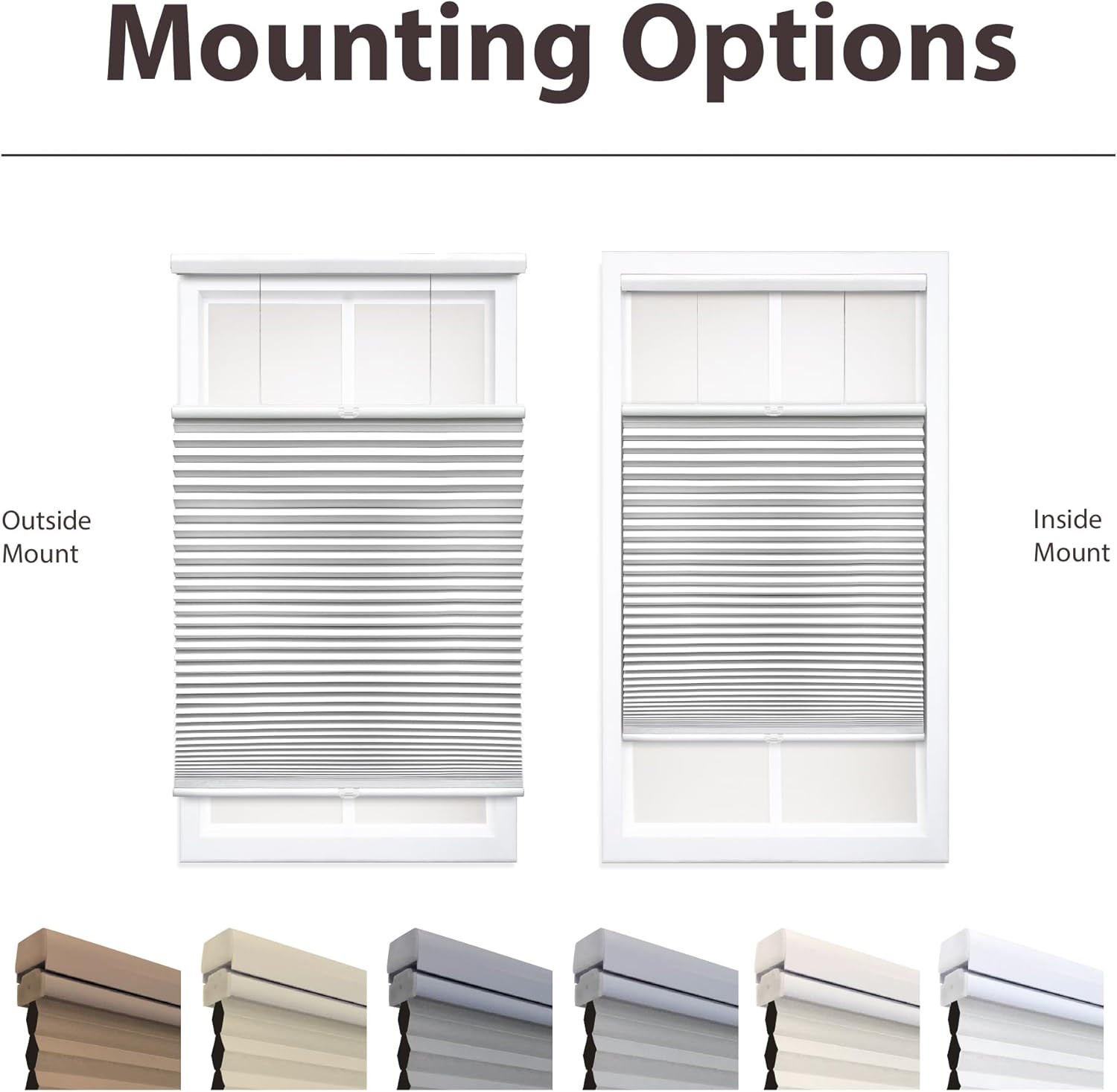 Cordless Blackout Top Down Bottom Up Cellular Shade, 47″ W X 48″ H, White