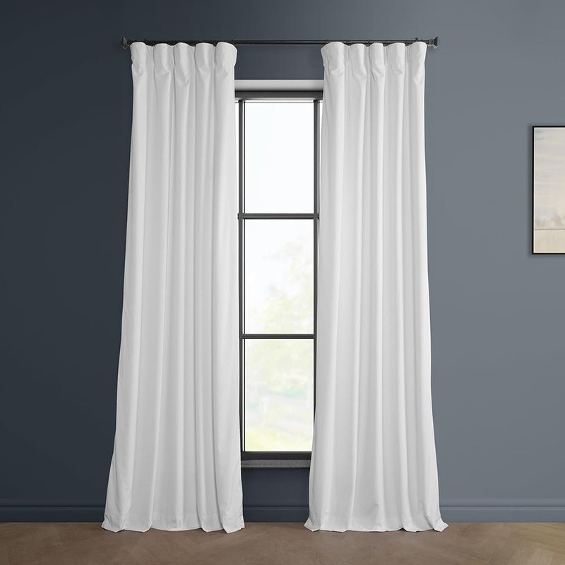 Velvet Room Darkening Curtain Panel Light Blocking Lined Drapery Heavyweight New