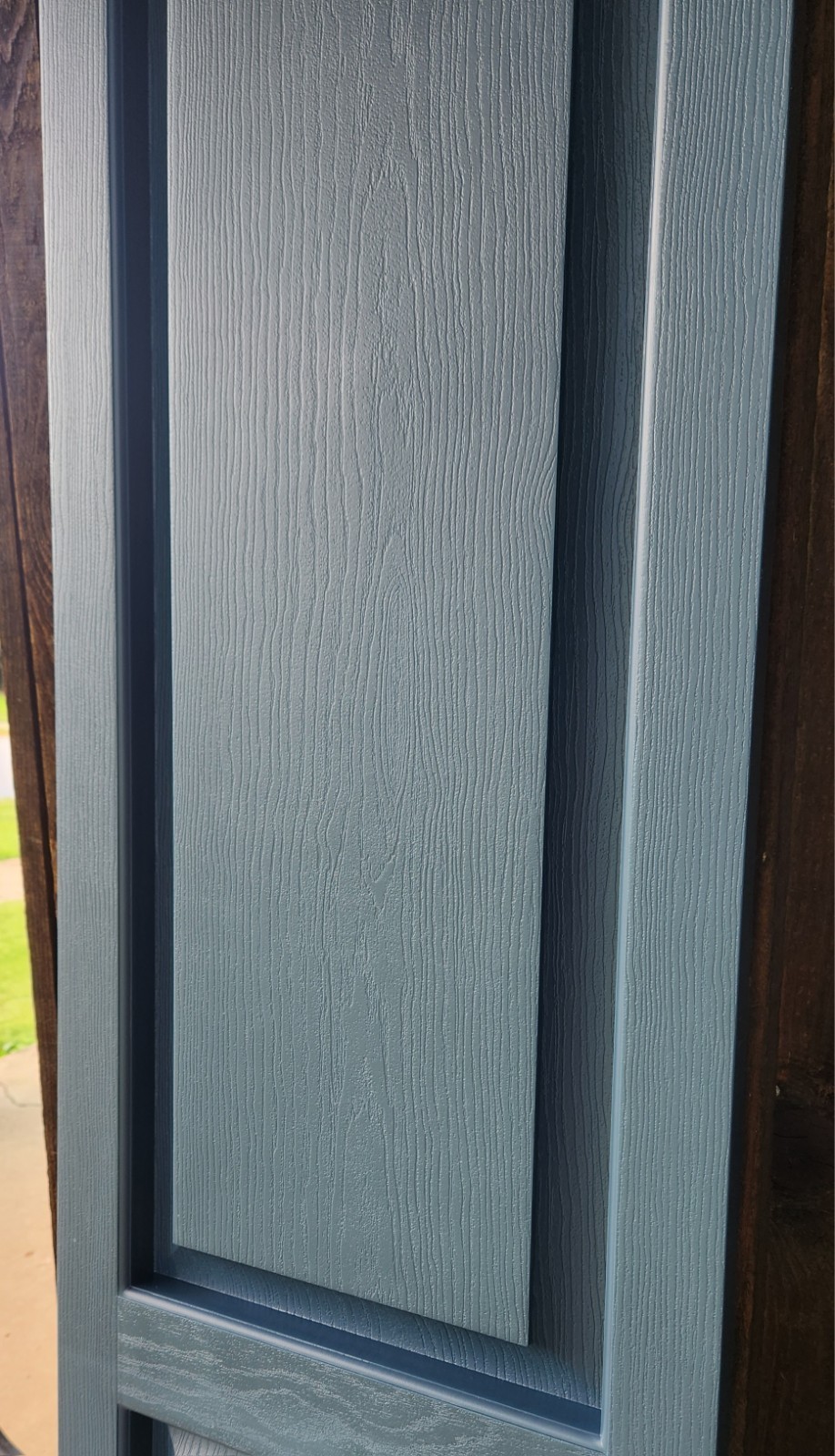 Raised Panel «Indigo Blue» Vinyl Shutters – One Pair – G022