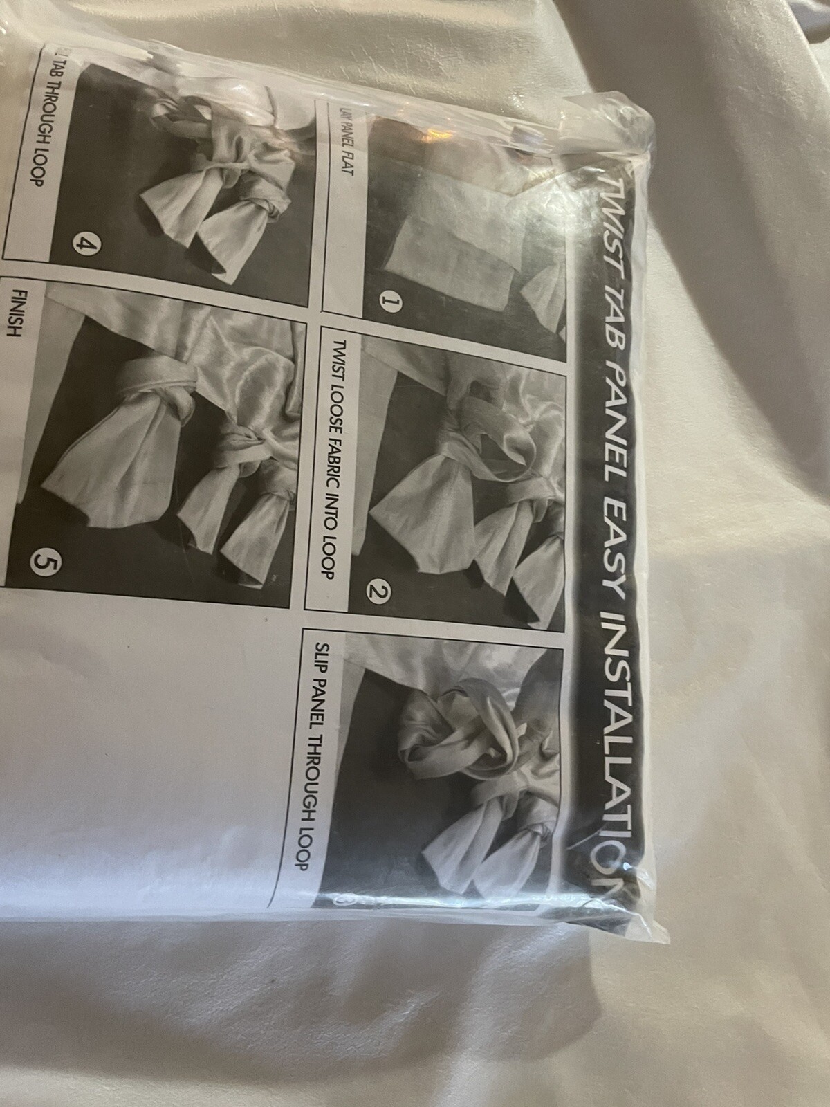 Madison Park Window Panel 1 Emilia White 84”x 50” DIY Twist Tab Top NIP EZ Insta