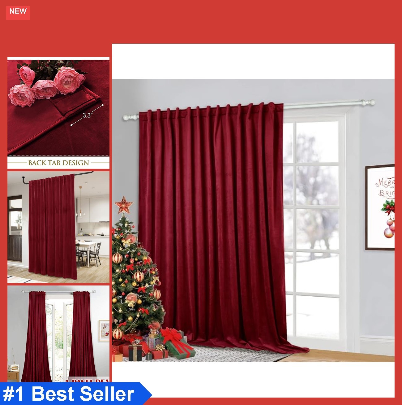 Velvet Blackout Curtain Panel 120 Inches Long Extra Wide 100 Inch Theater