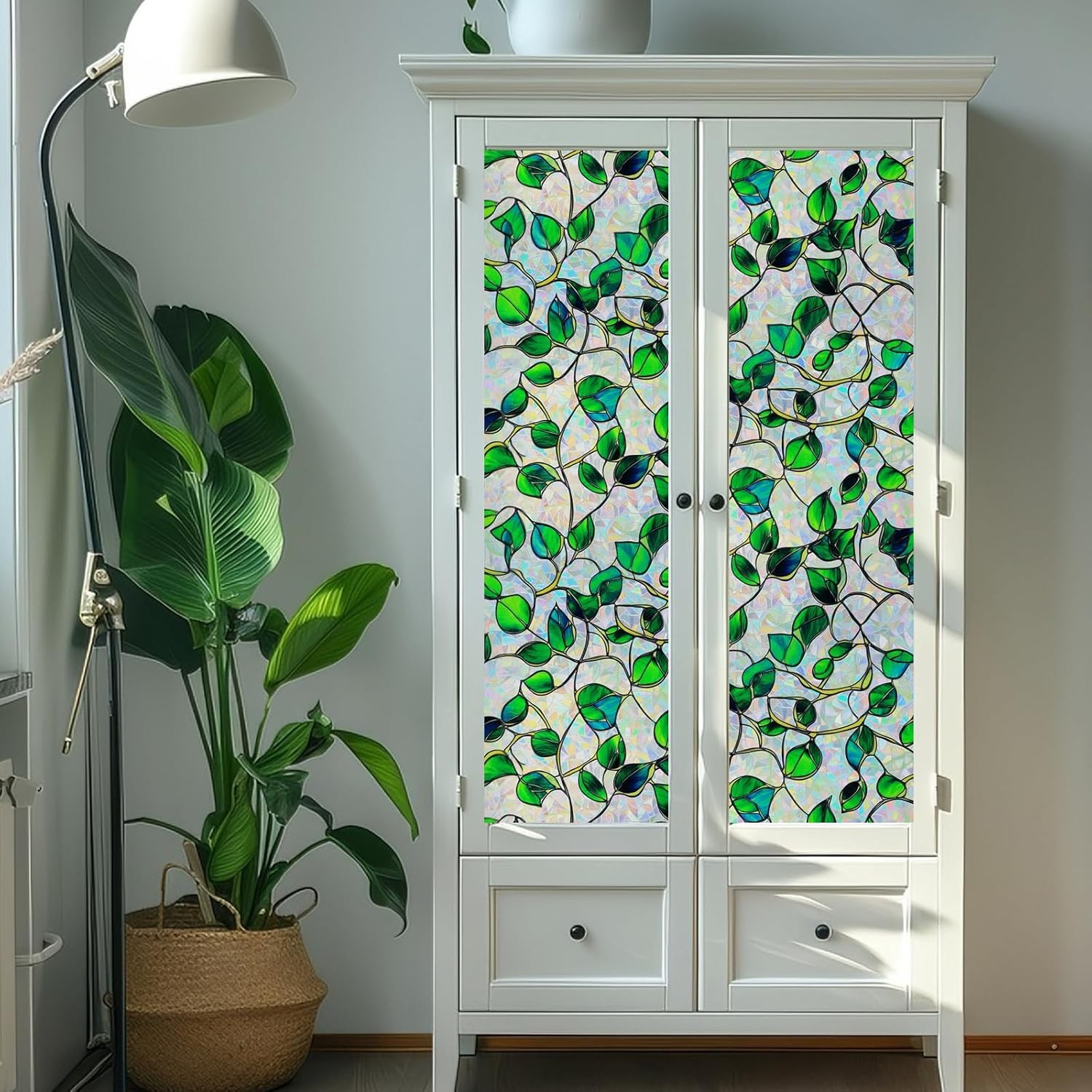 Rainbow Window Privacy Film UV Heat Control Static Cling Anti-Glare Decor Home