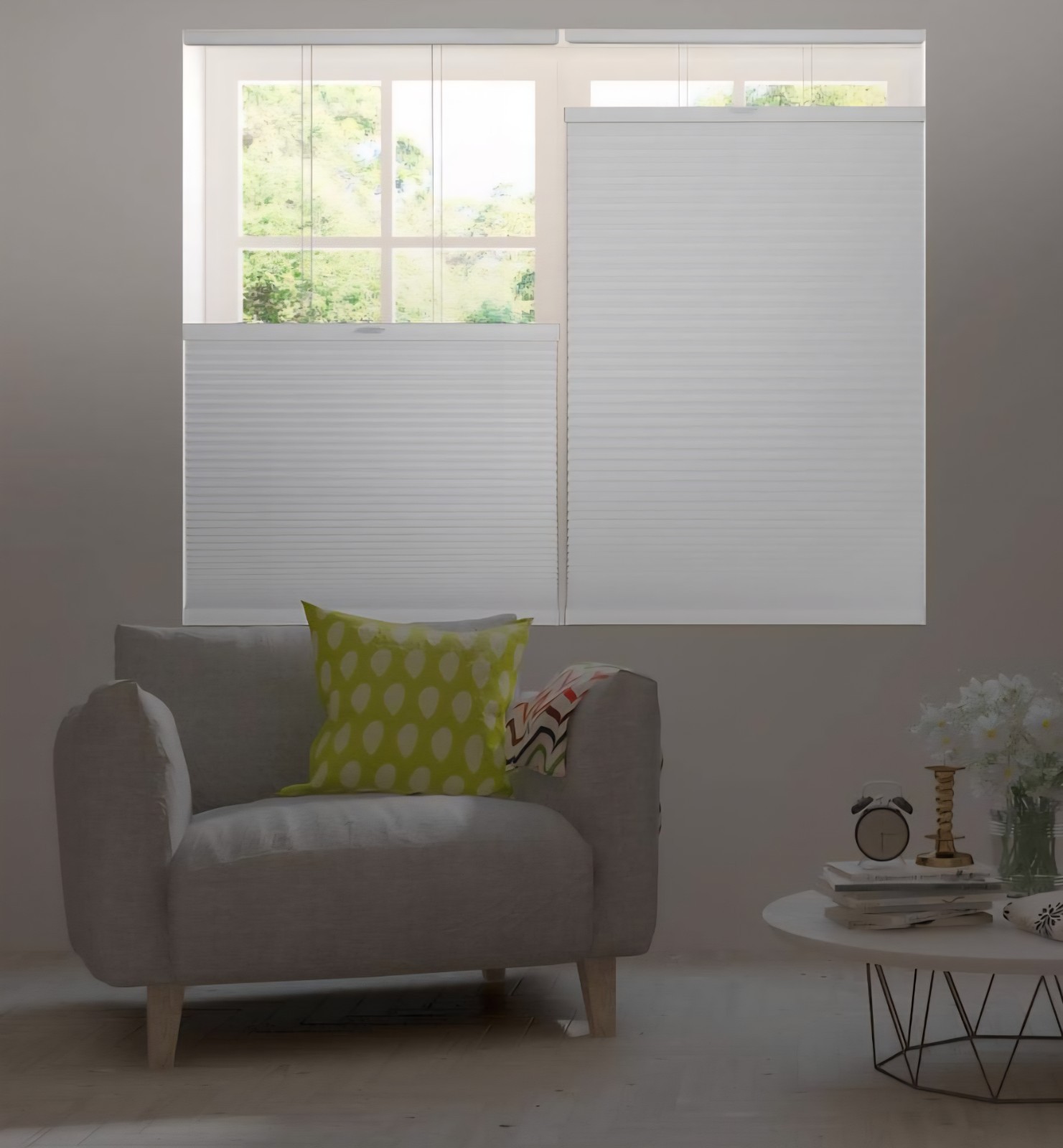 Shadow White Cordless Blackout Cellular Shades 23″ x 48″ Easy Install