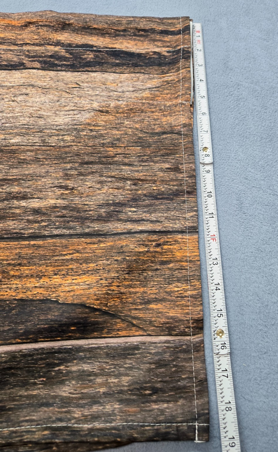 2 Faux Wood Plank 19″x52″ Valance Kitchen Window Curtains