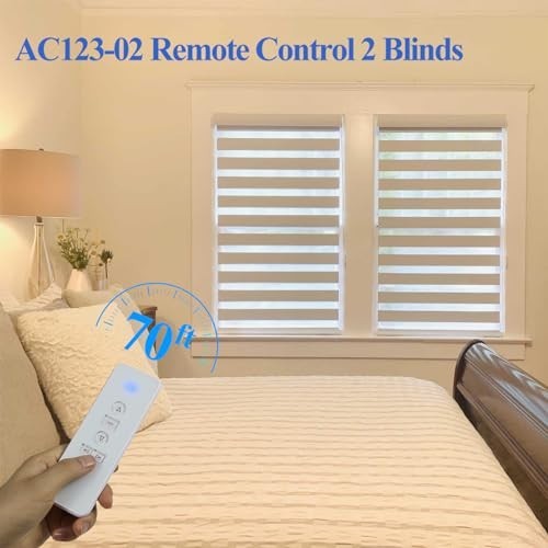 2-Channel RF433.92 Remote Control Transmitter for Roller Shades & Blinds