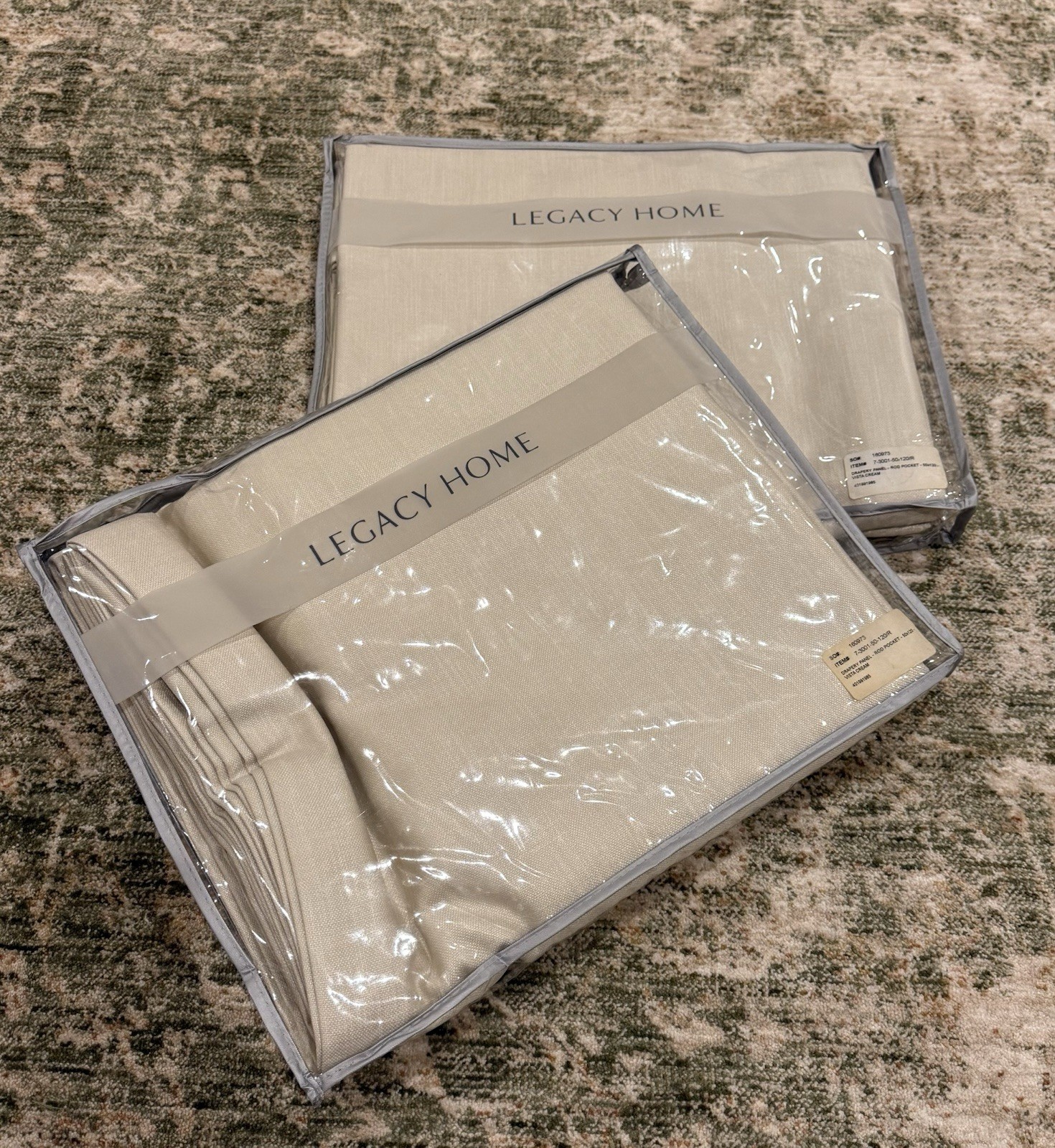Legacy Home Drapery Panels Rod Pocket 50 x 120 Vista Cream Color Set Of 2