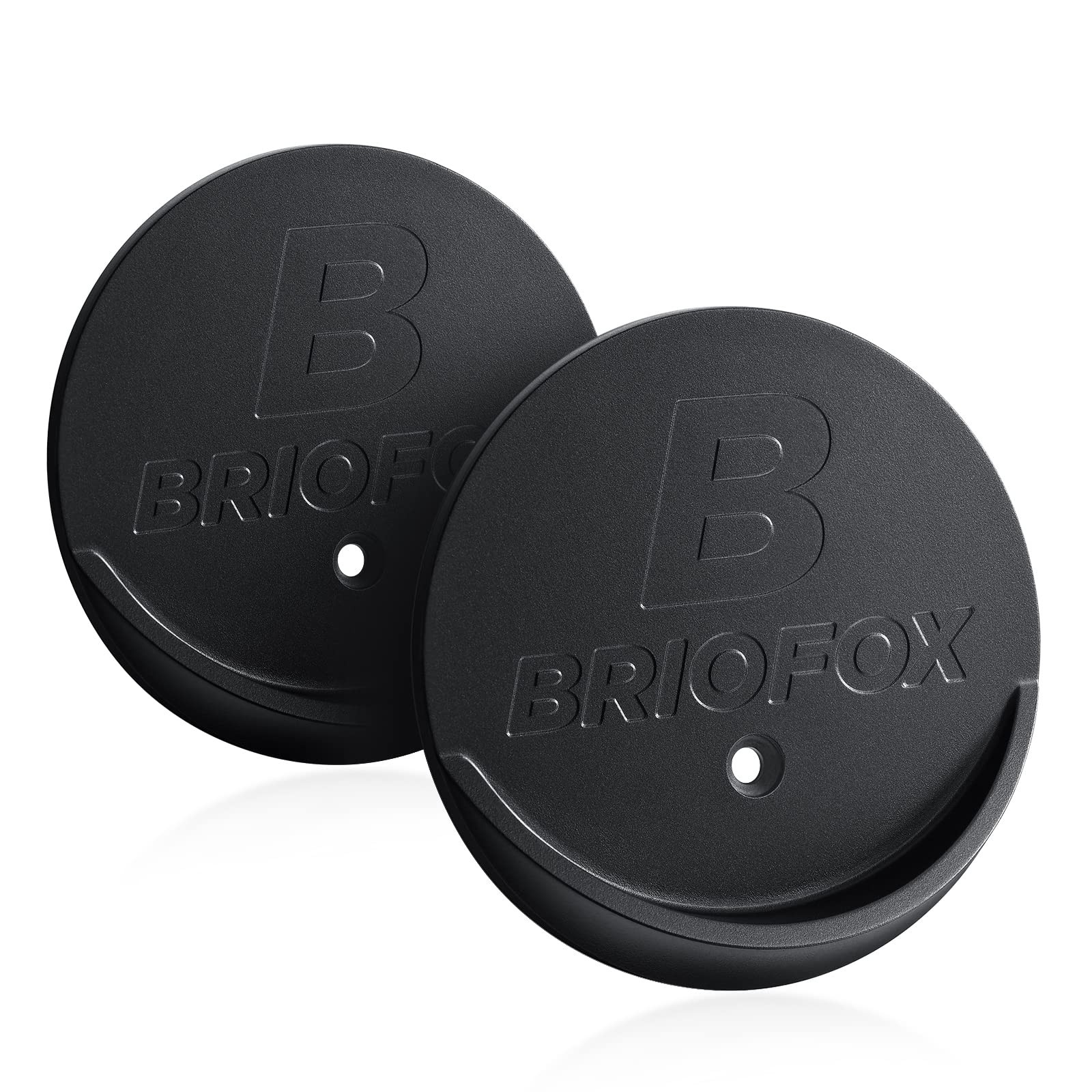 BRIOFOX Shower Curtain Rod Holder 3M 3.25 inches x inches, Black
