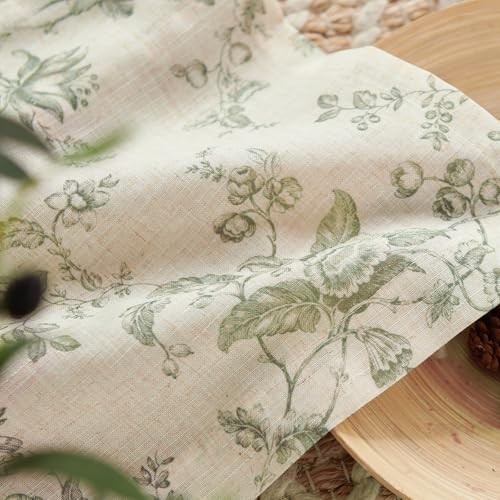 Amlie Floral Kitchen 26″W x 36″L (Pack of 2) Amlie Sage Green on Linen