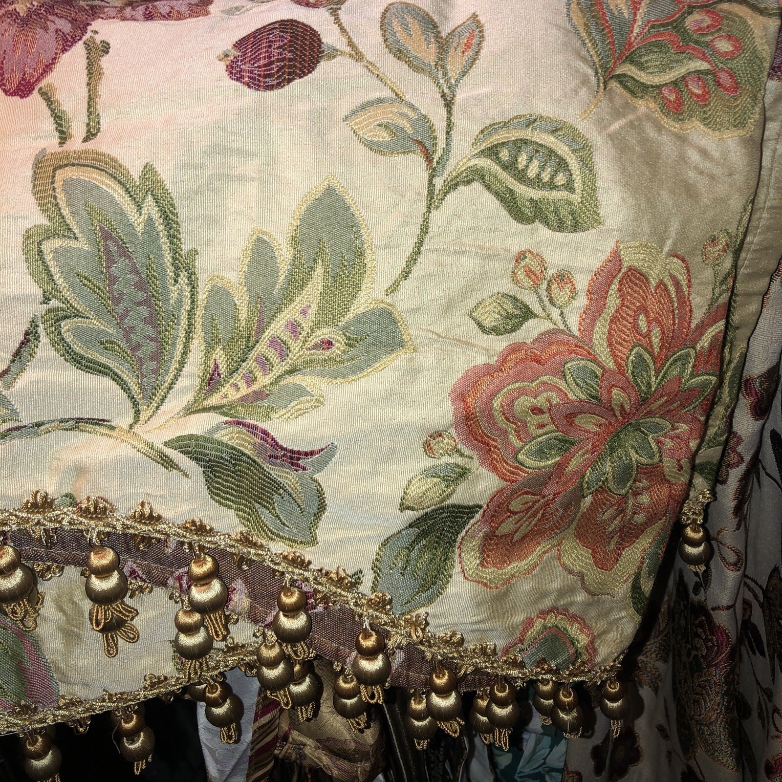 JC Penney Jacobean Pole Top Curtains Drapes Panel Pair 82×42″ Pair