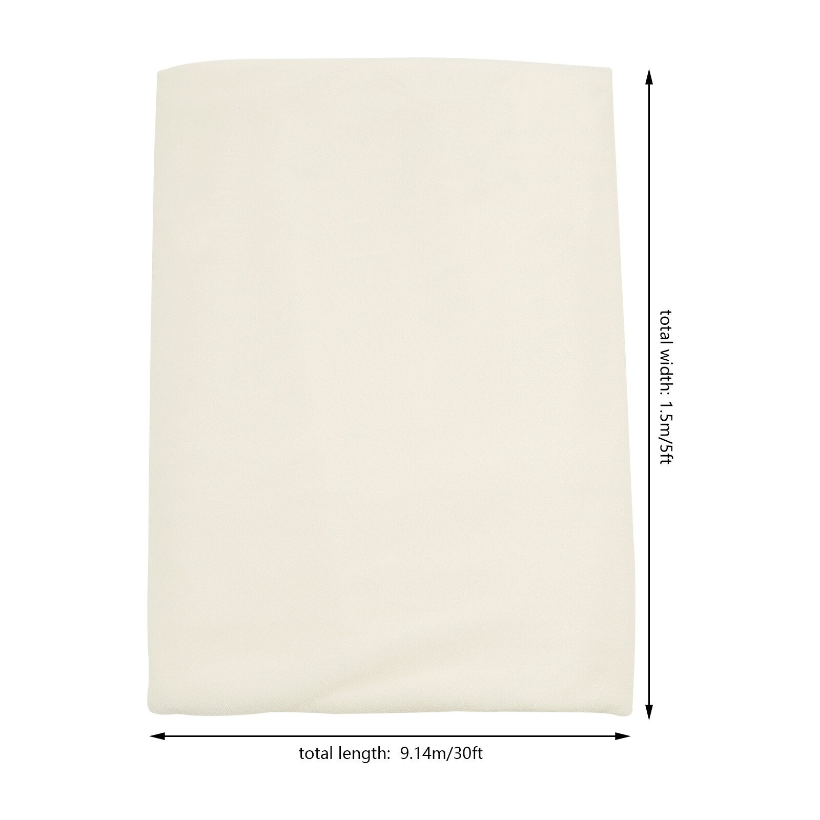 Beige Chiffon Ceiling Drapes 6 Panels 5 × 30 Ft Rod Pocket for Wedding
