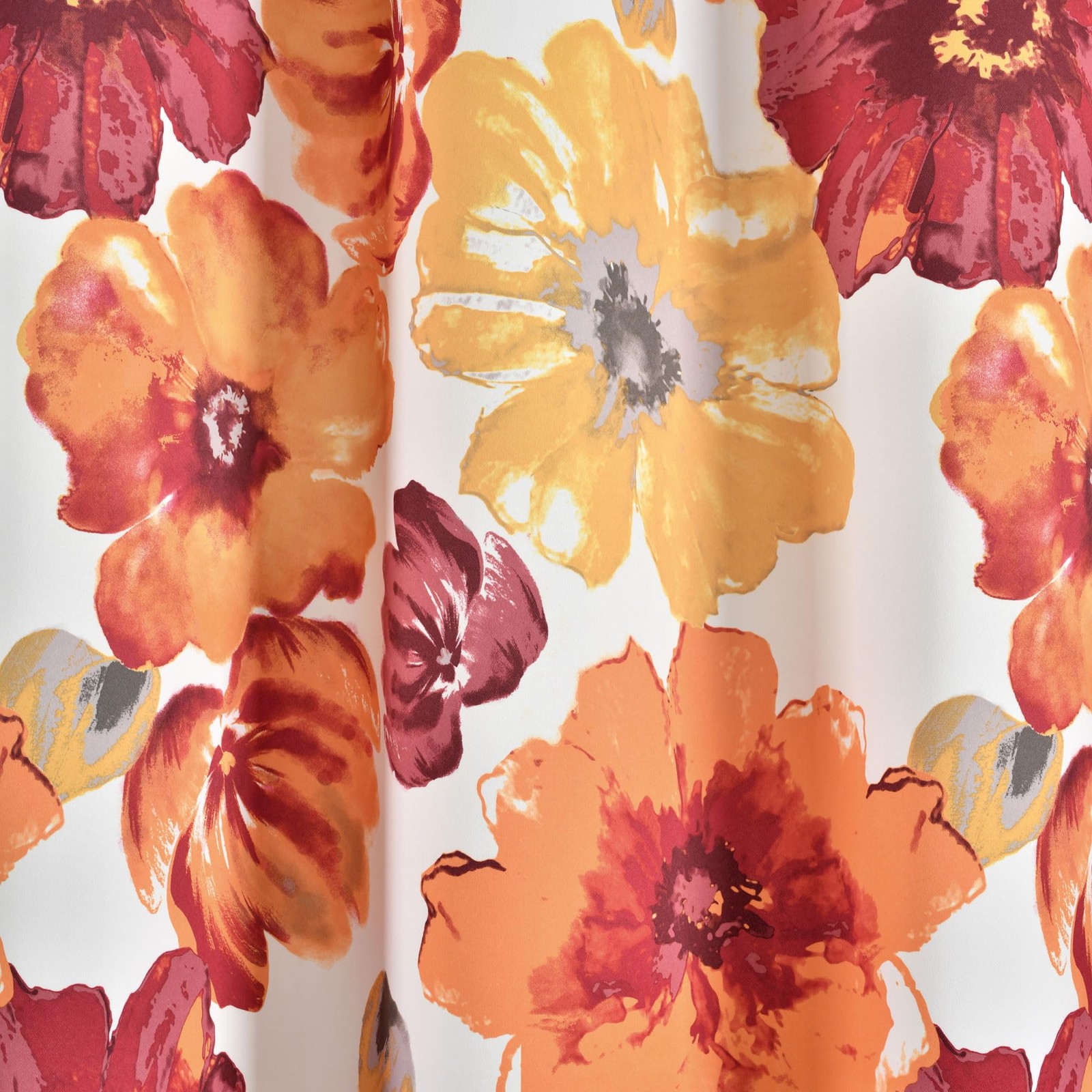Leah Room Blackout Window Curtain, 213.4 x 132.1 cm, Red/Orange, Set of 2